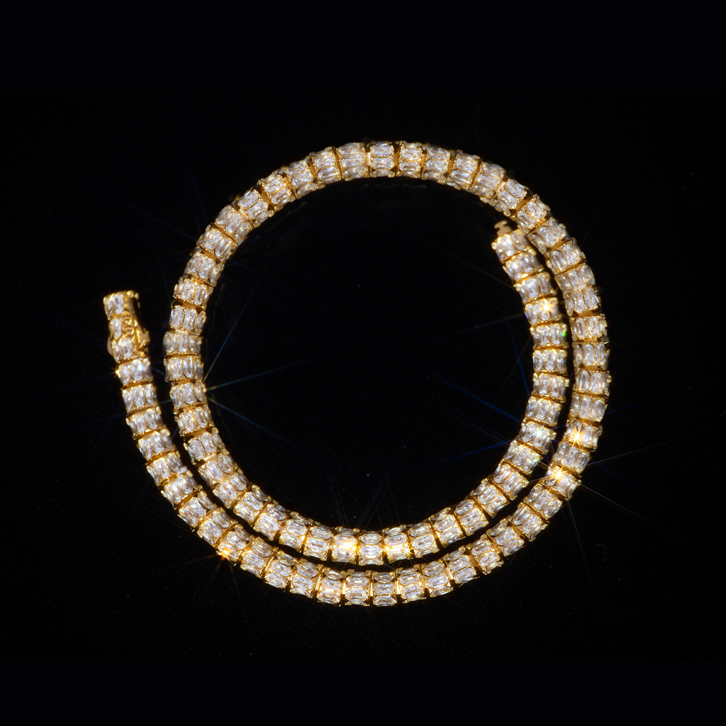 7mm Iced Out Out Baguette Fully Paved Snake Chain With Street Luxury Shine - Image 7