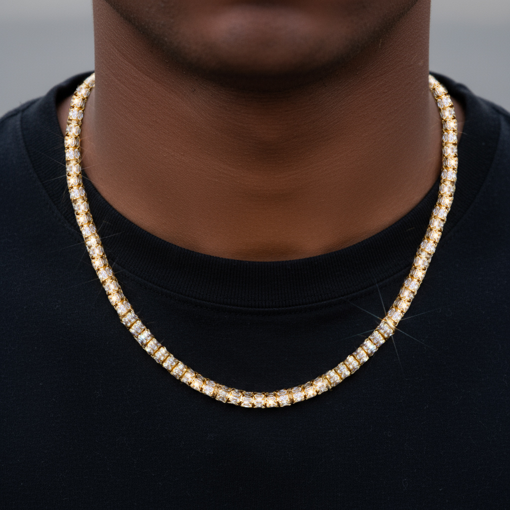 7mm Iced Out Out Baguette Fully Paved Snake Chain With Street Luxury Shine - Image 8