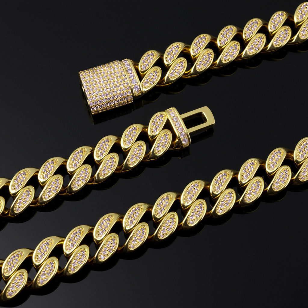 12mm Iced Out Out Custom Picture Cuban Chain With Street Luxury Shine - Image 3