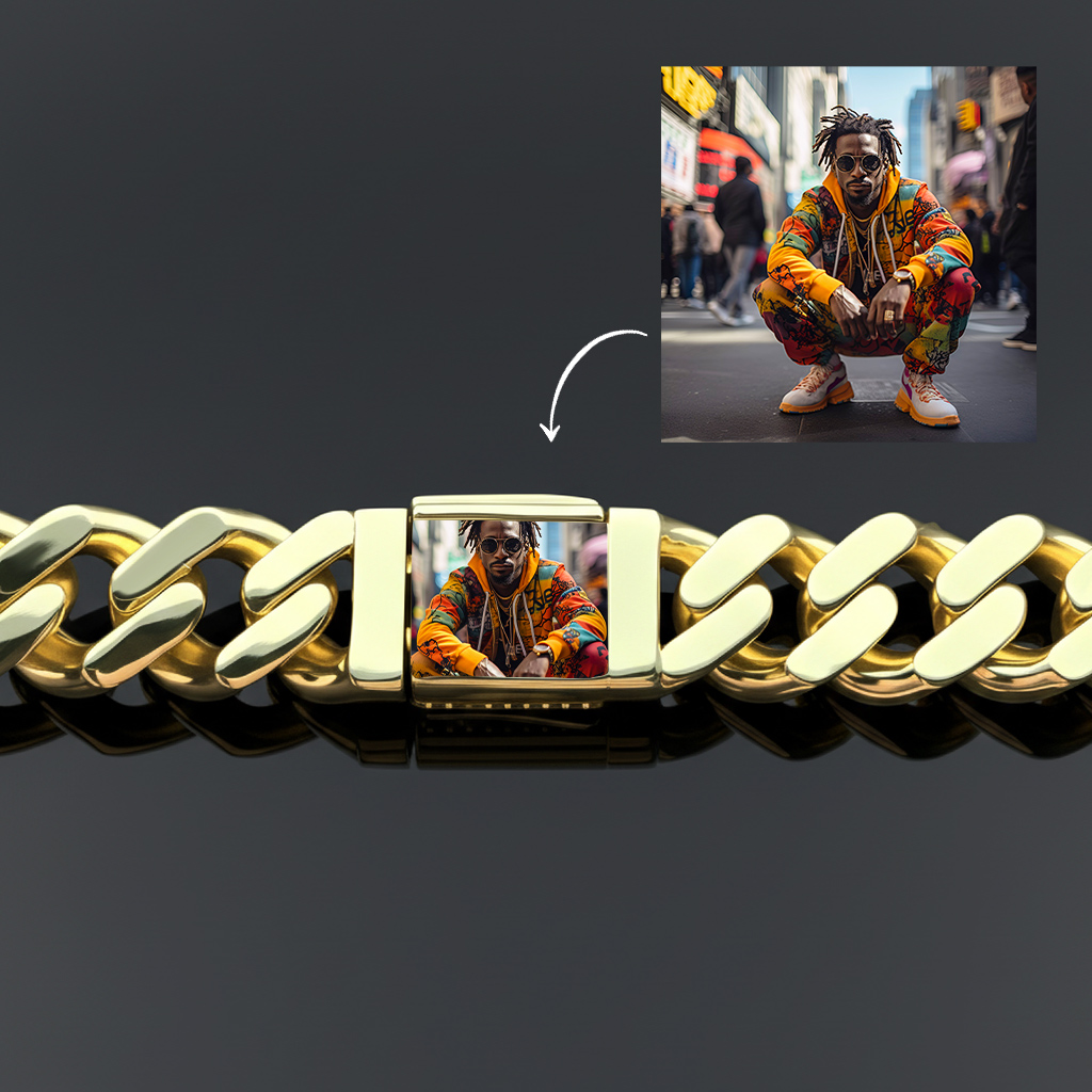 12mm Iced Out Out Custom Picture Cuban Chain With Street Luxury Shine - Image 4