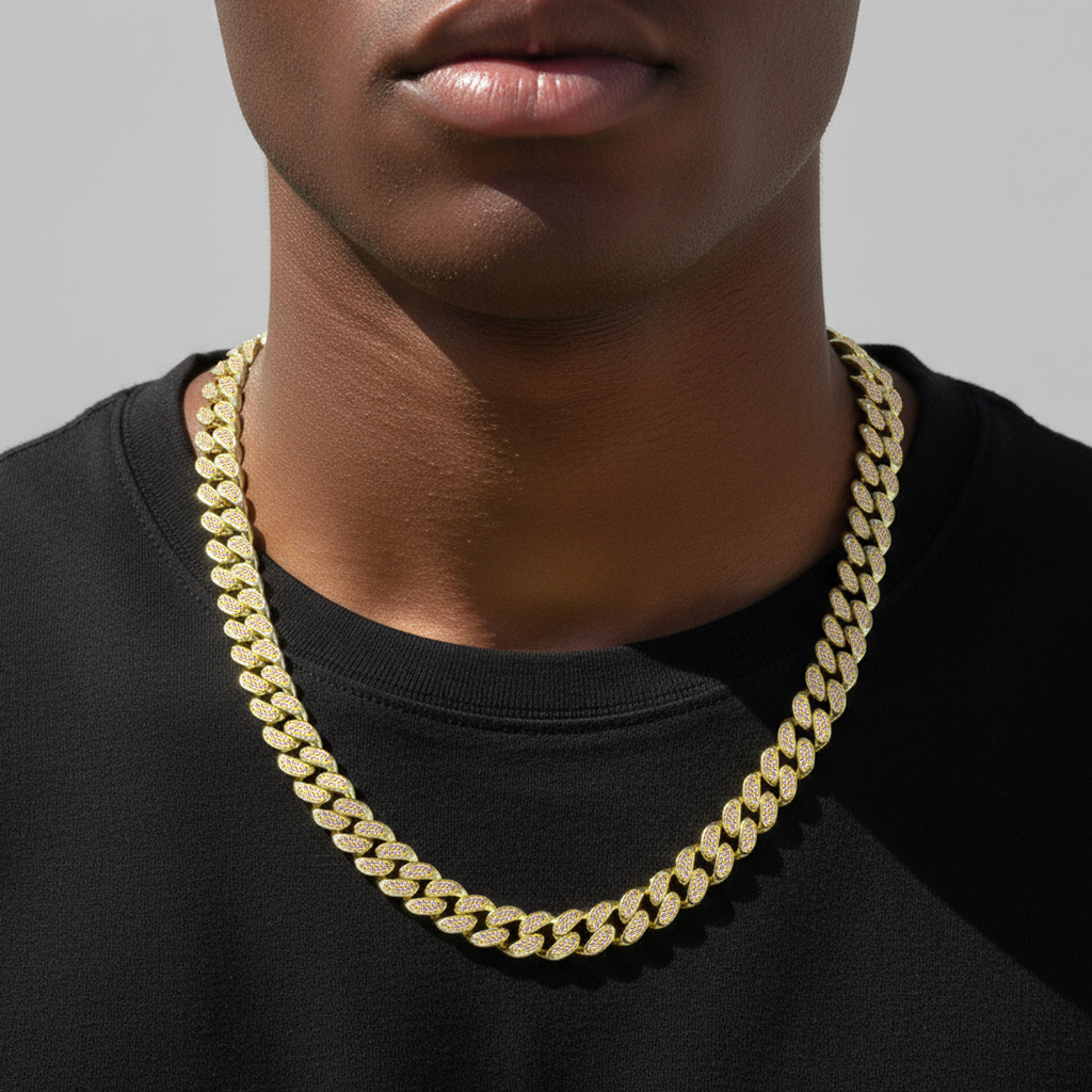 12mm Iced Out Out Custom Picture Cuban Chain With Street Luxury Shine - Image 6