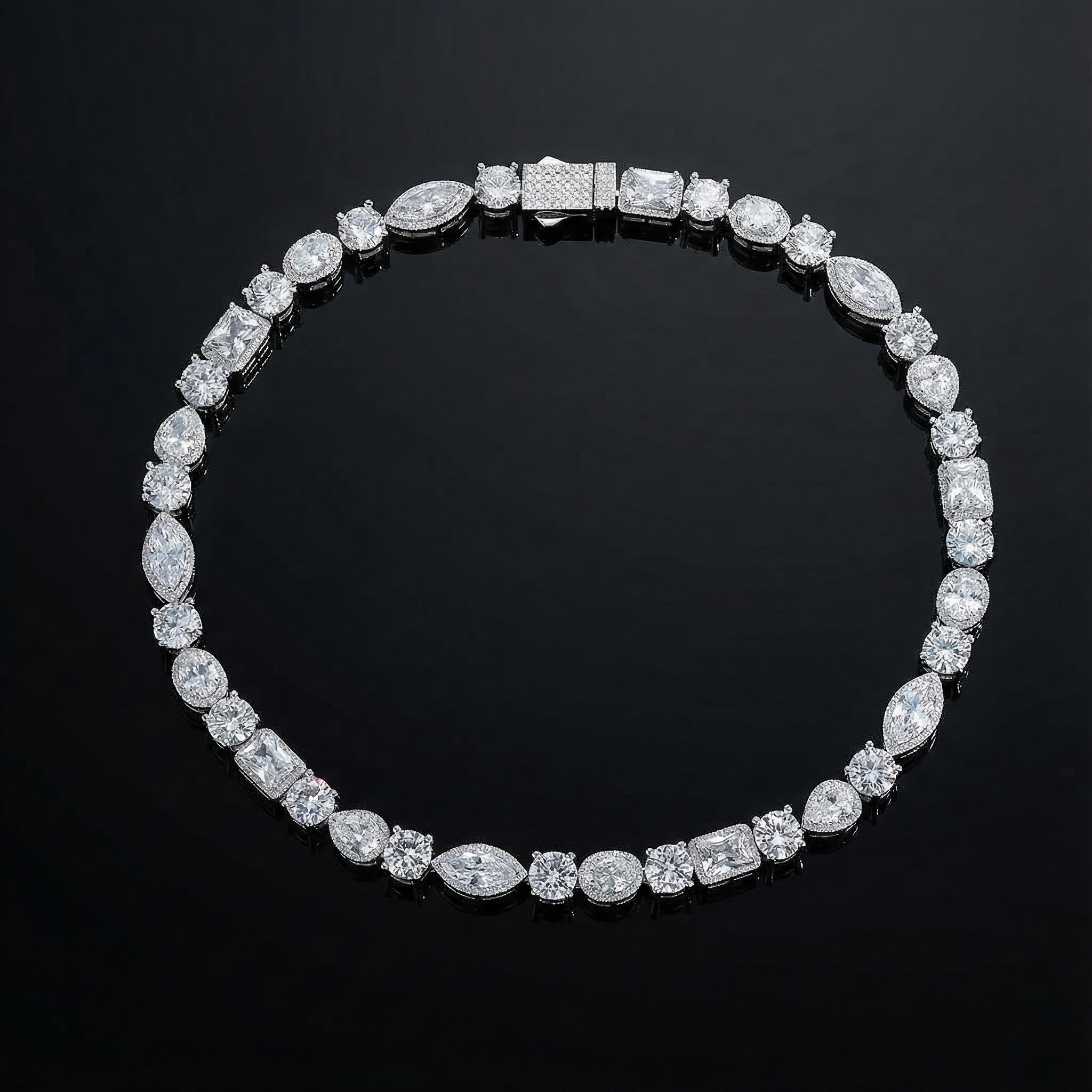 10mm Iced Out Out Multi Shaped Diamond Chain Gold With Street Luxury Shine - Image 4