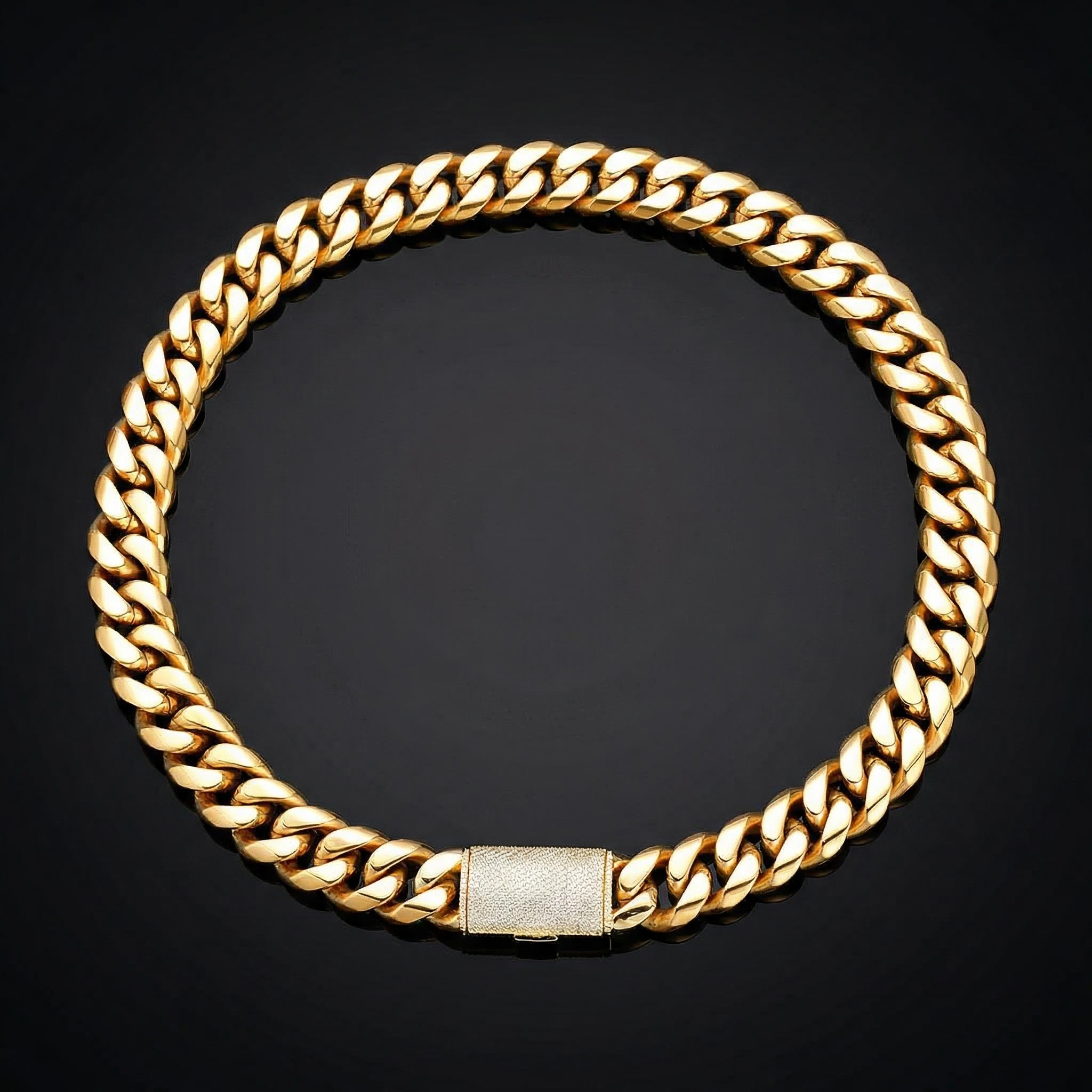 20mm/22mm Iced Out Clasp Cuban Chain In Gold With Street Luxury Shine - Image 5