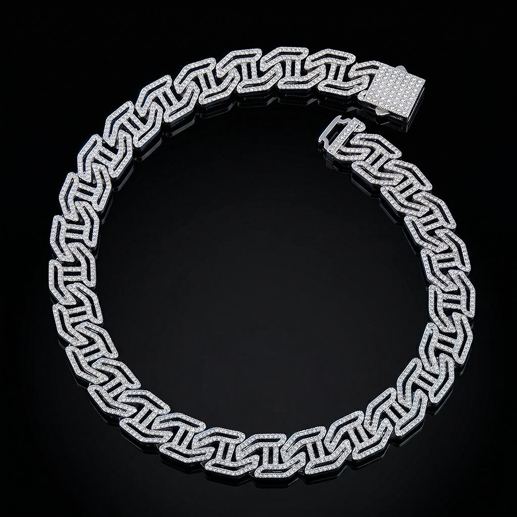 16mm Iced Out Out Cuban Link Chain Cuban Chain Shine With Street Luxury - Image 3