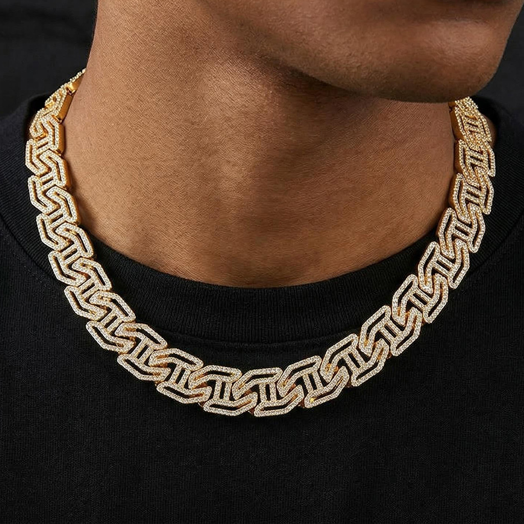 16mm Iced Out Out Cuban Link Chain Cuban Chain Shine With Street Luxury - Image 5