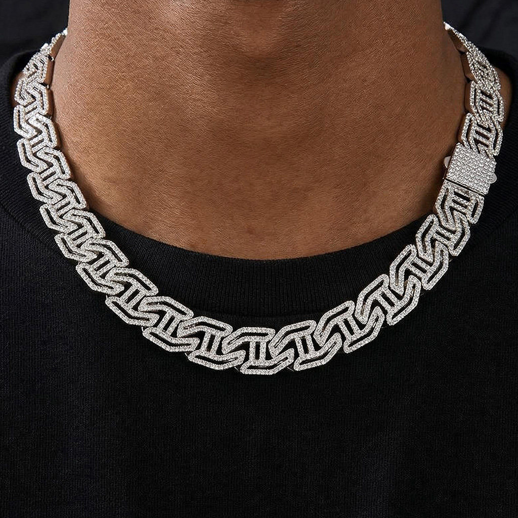 16mm Iced Out Out Cuban Link Chain Cuban Chain Shine With Street Luxury
