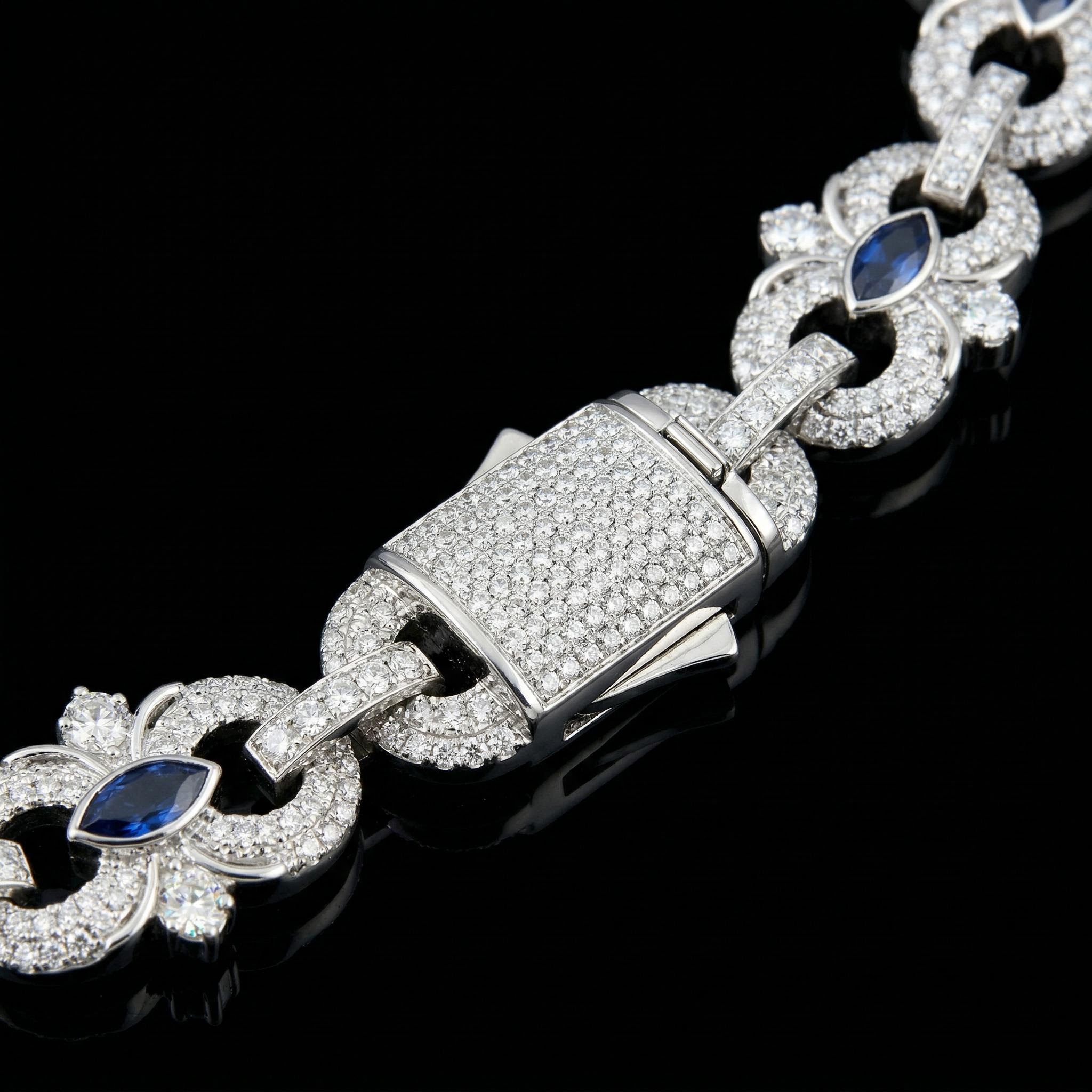 16mm Iced Out Out Marquise-cut Infinity Flower Chain Gold - Image 7