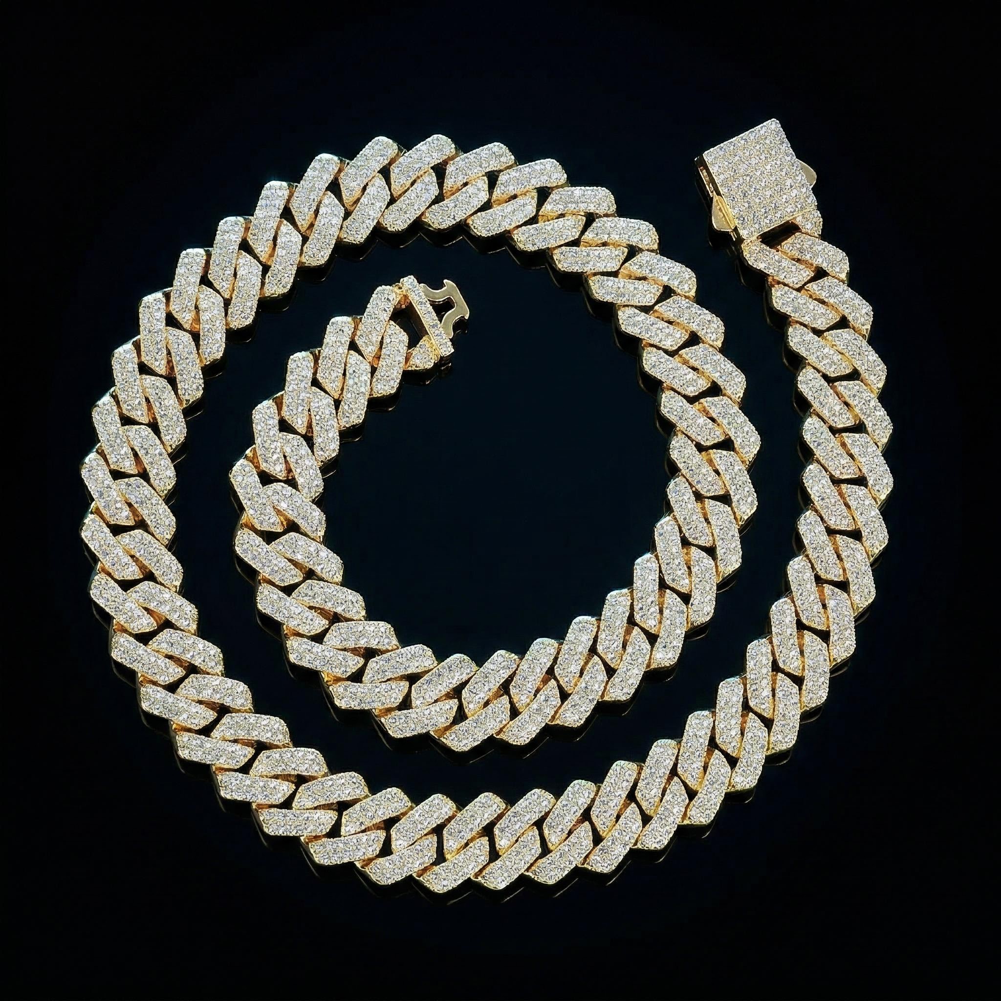 14mm Iced Out Out Miami Cuban Chain Gold With Street Luxury Shine - Image 6