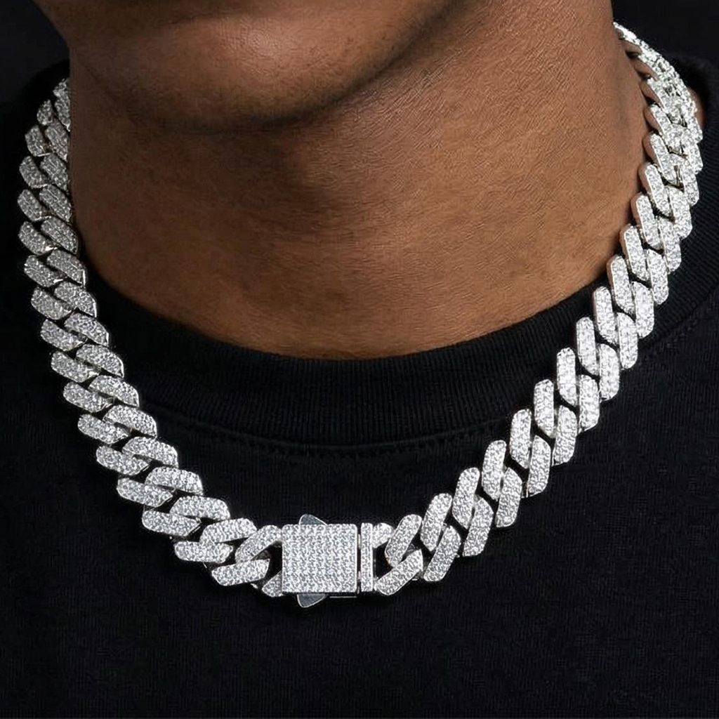 14mm Iced Out Out Miami Cuban Chain Gold With Street Luxury Shine