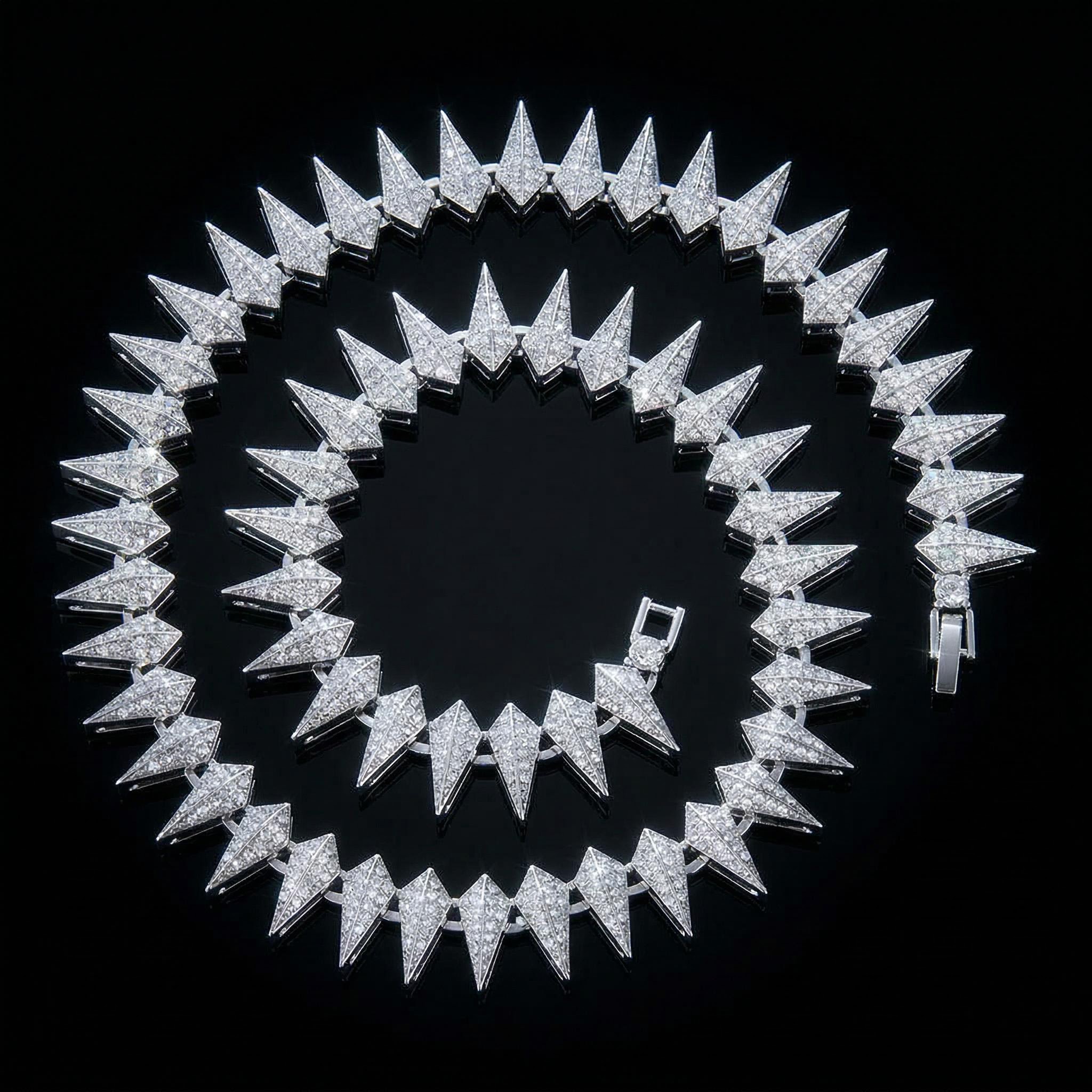 14mm Iced Out Out Spiked Chain Gold With Street Luxury Shine - Image 3