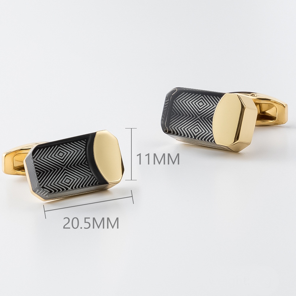 Geometric Pattern Cufflinks Bold Statement Style With Street Luxury - Image 3