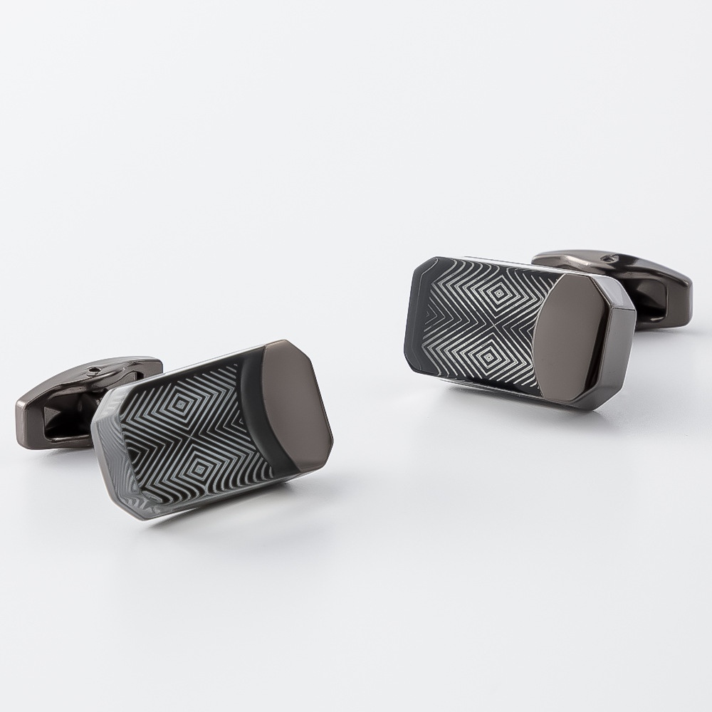 Geometric Pattern Cufflinks Bold Statement Style With Street Luxury - Image 4