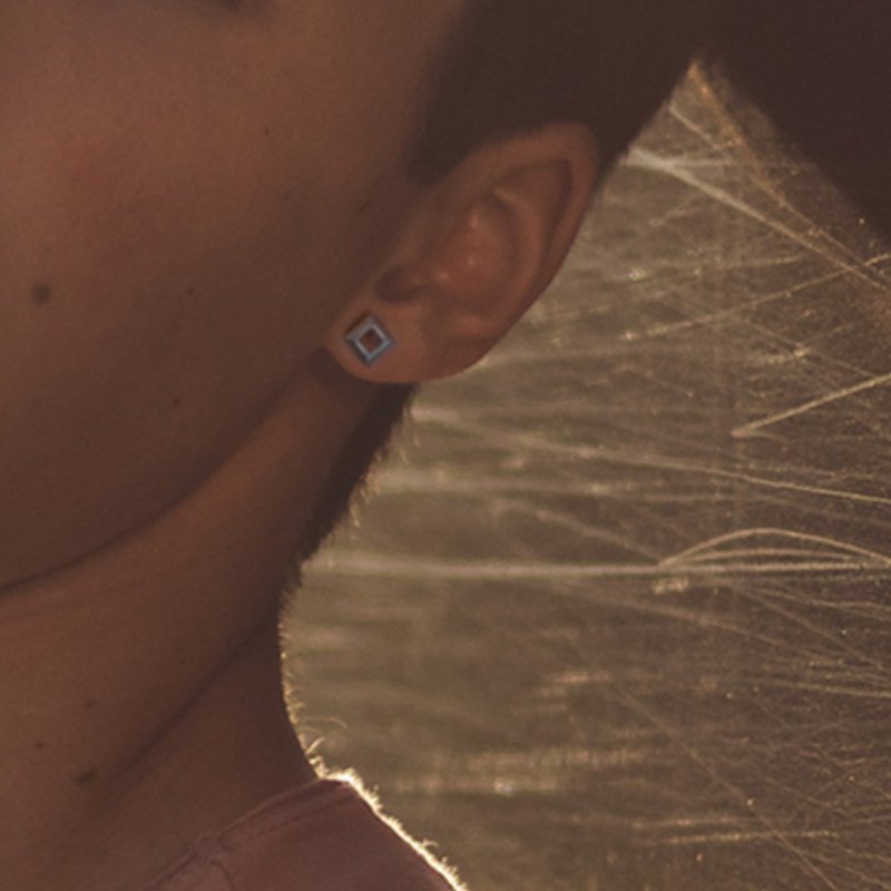 Wood Inlay Stud Earrings Bold Statement Style With Street Luxury - Image 3