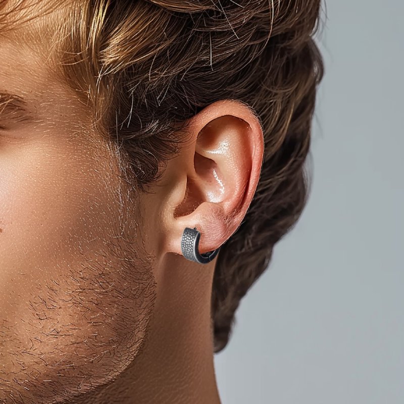 Reptile Pattern Huggie Earrings Bold Statement Style With Street Luxury - Image 3