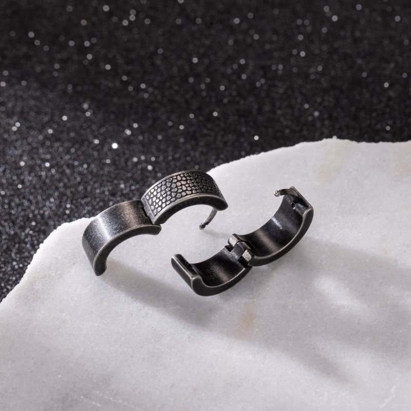 Reptile Pattern Huggie Earrings Bold Statement Style With Street Luxury - Image 5