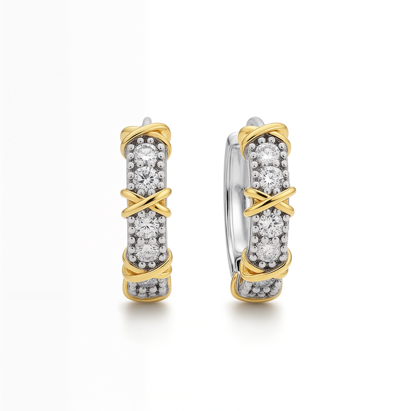 Infinity Link Iced Out Earrings In White Gold With Street Luxury Shine
