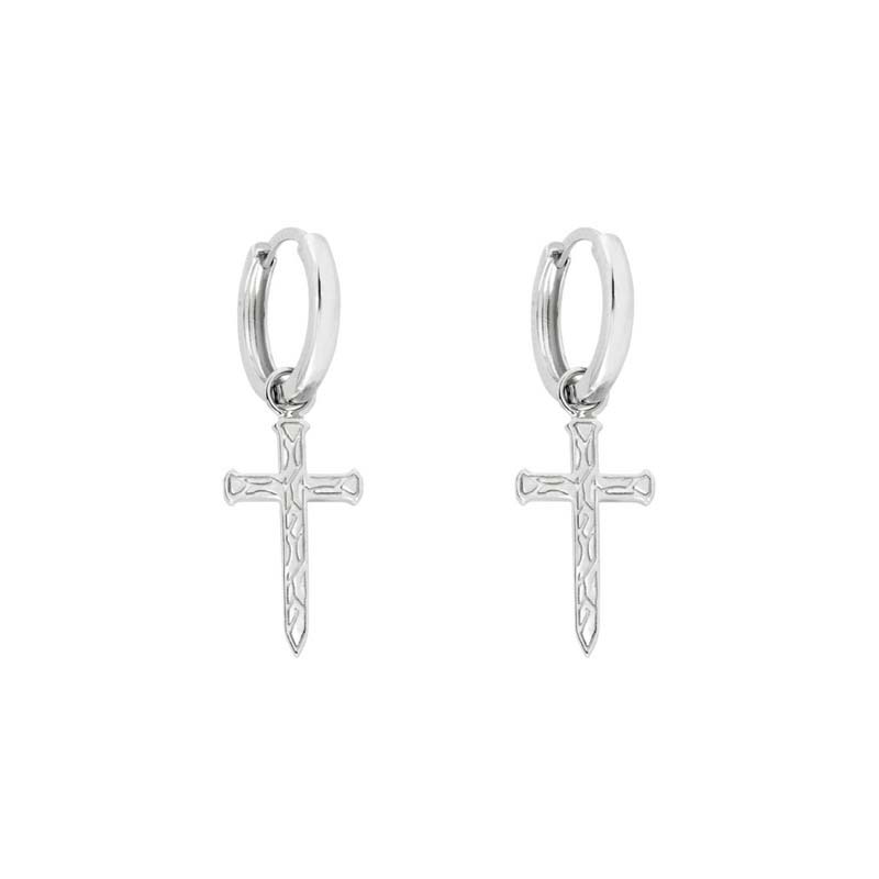 Ripple Cross Dangle Earrings Bold Statement Style With Street Luxury - Image 5
