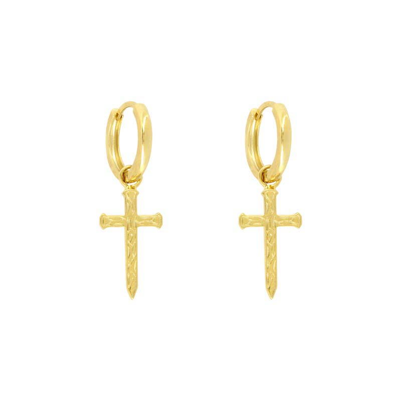 Ripple Cross Dangle Earrings Bold Statement Style With Street Luxury - Image 6