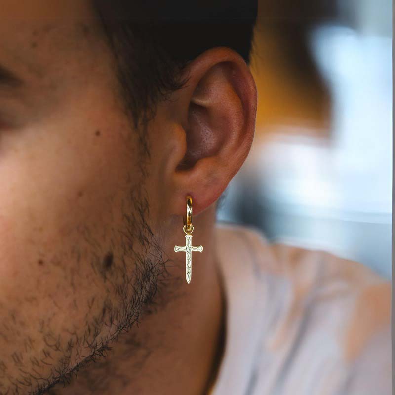 Ripple Cross Dangle Earrings Bold Statement Style With Street Luxury