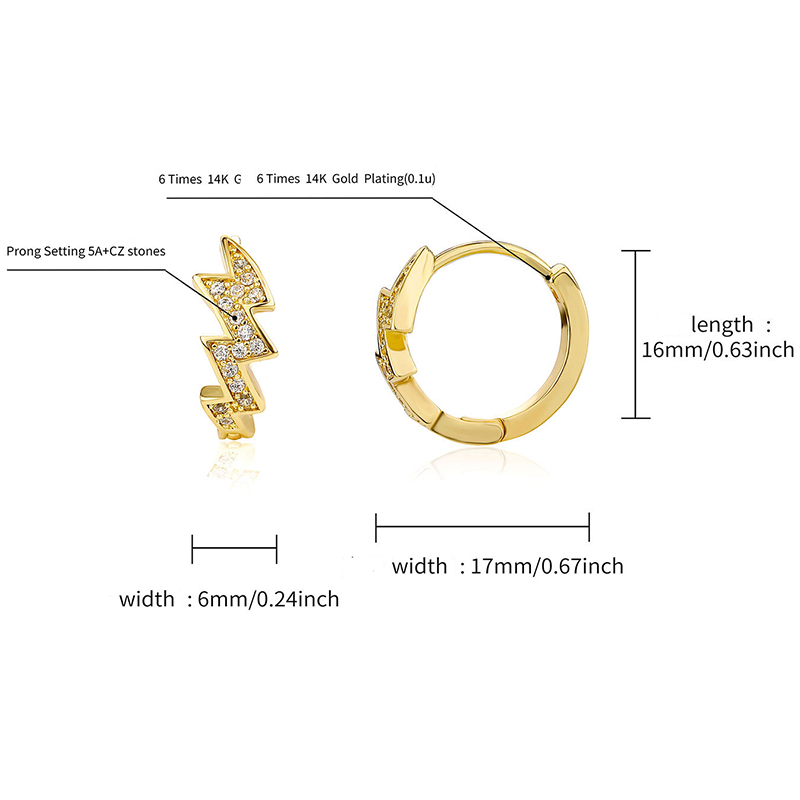 Iced Out Out Lightning Hoop Earrings Moissanite With Street Luxury Shine - Image 4