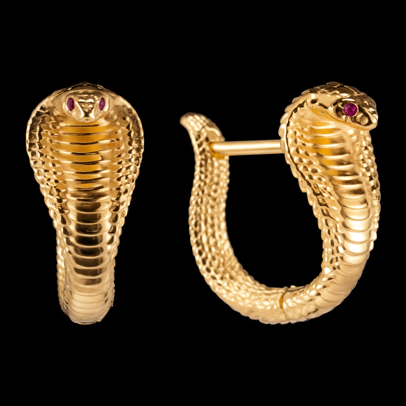 Vintage Multicolor Diamond Cobra Hoop Iced Out Shine With Street Luxury