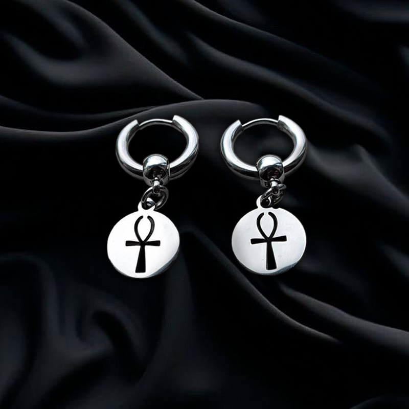 Ankh Dangle Earring Bold Statement Style With Street Luxury - Image 4