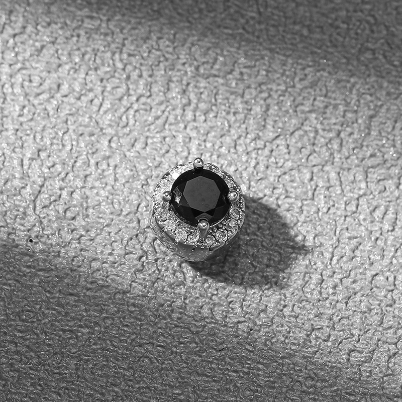 Black & White Diamonds Magnetic Earring Moissanite With Street Luxury Shine - Image 4