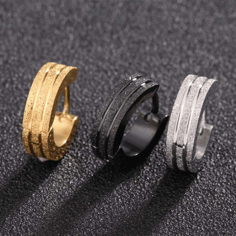 Frosted Hoop Earrings For Men Bold Statement Style With Street Luxury