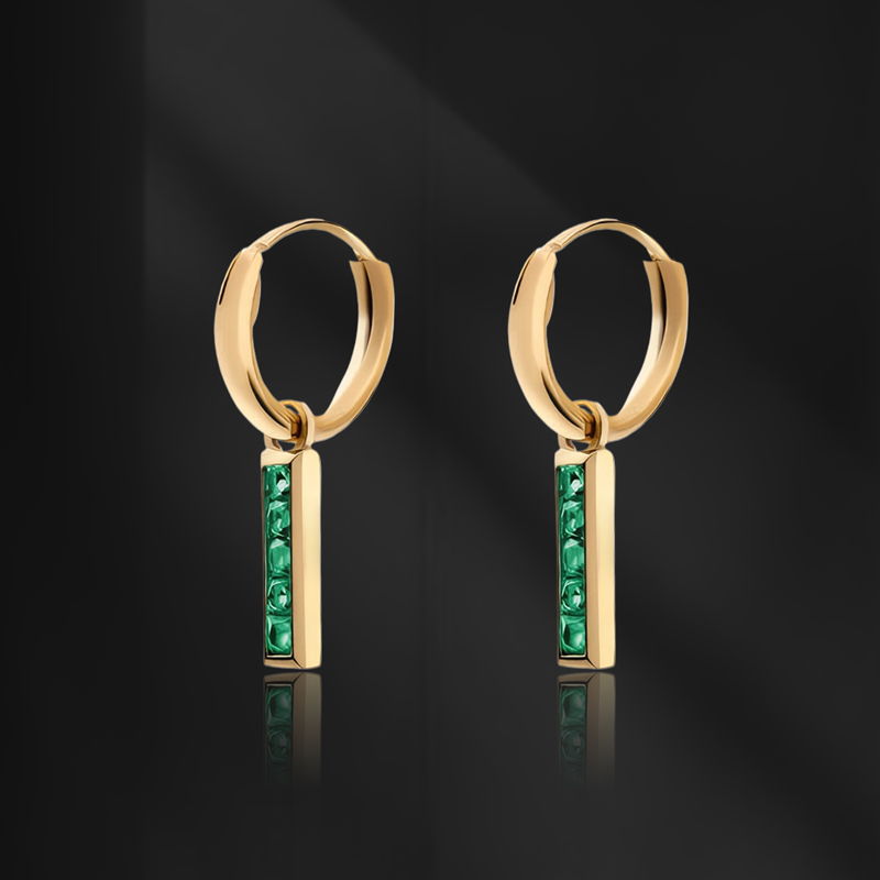 1 Ctw Emerald Diamond Dangle Earrings Iced Out Shine With Street Luxury