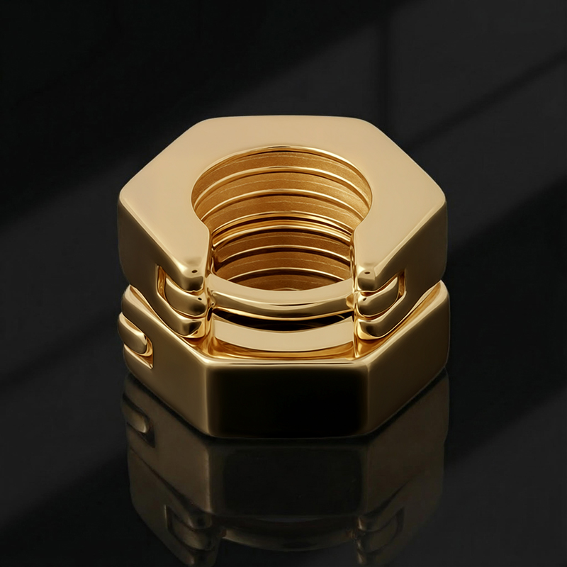 Hex Nut Hoop Earrings Bold Statement Style With Street Luxury - Image 5
