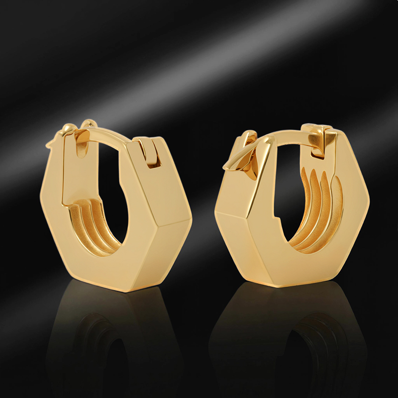 Hex Nut Hoop Earrings Bold Statement Style With Street Luxury