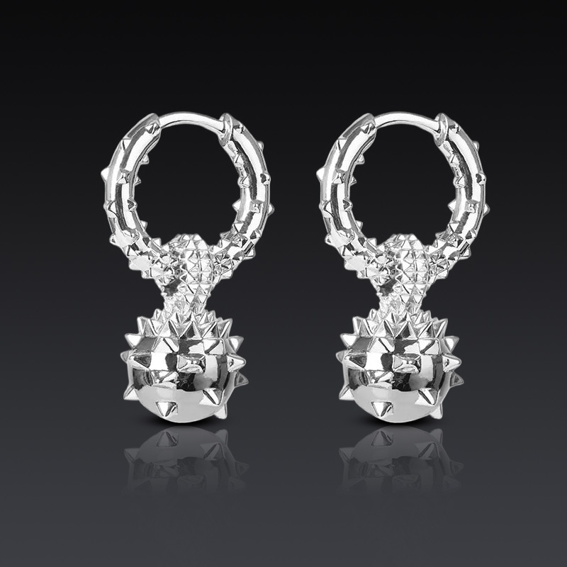 Prickly Ball Dangle Earrings Bold Statement Style With Street Luxury - Image 3