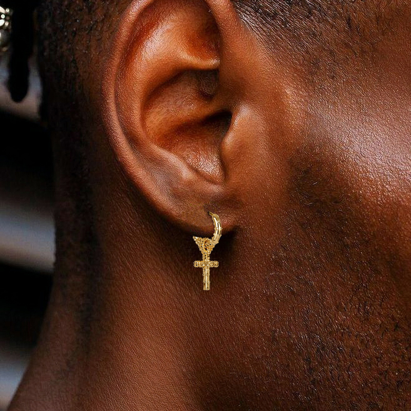 Spiked Cross Dangle Earrings Bold Statement Style With Street Luxury - Image 5