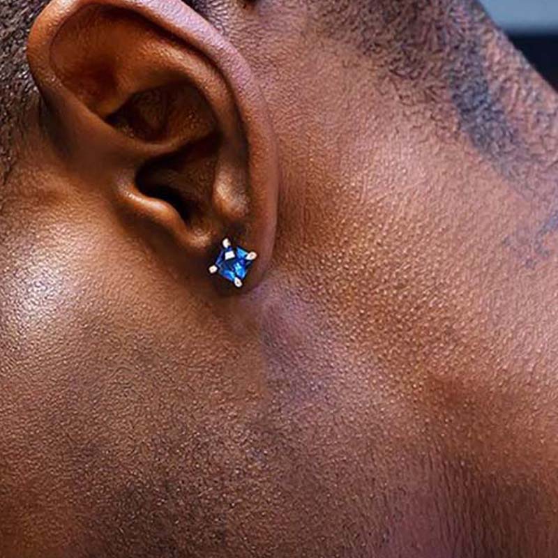 2 Colour Stone Claw Stud Earrings Bold Statement Style With Street Luxury