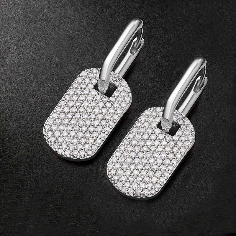 3.5ctw White Diamond Dangle Earrings Iced Out Shine With Street Luxury