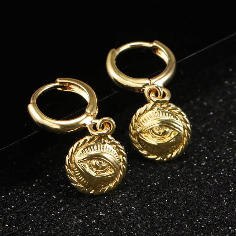 Evil Eye Amulet Dangle Earrings Bold Statement Style With Street Luxury