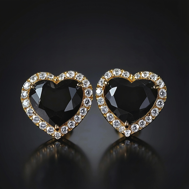 4ct Heart-shaped Halo Stud Earrings Iced Out Shine With Street Luxury - Image 9