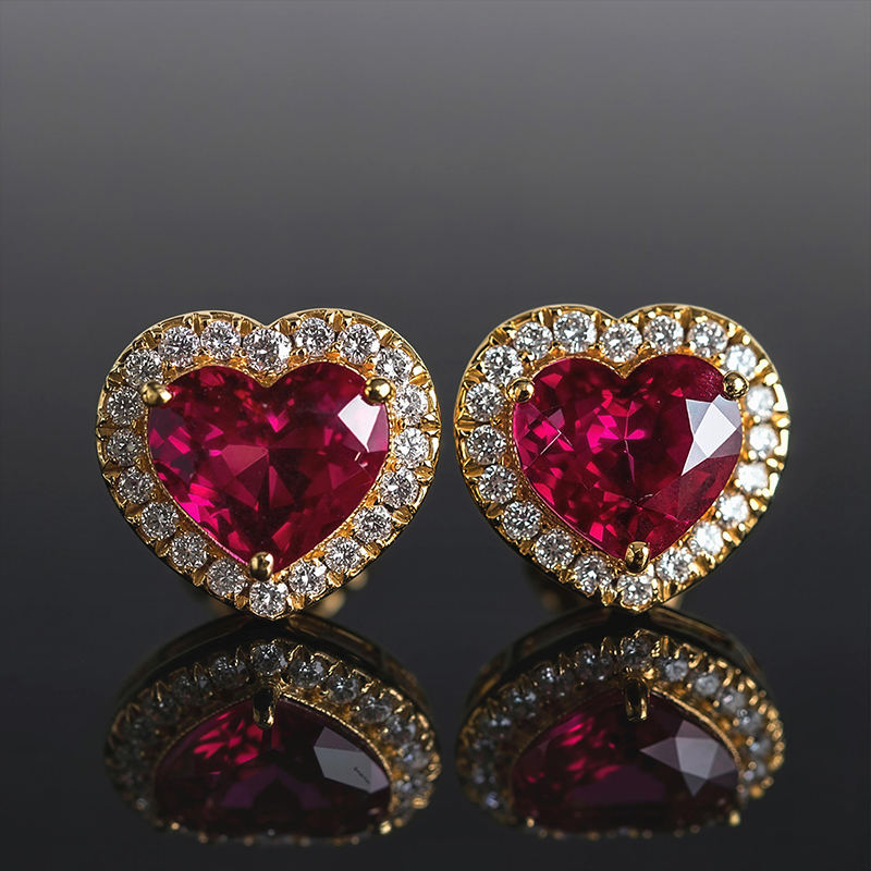 4ct Heart-shaped Halo Stud Earrings Iced Out Shine With Street Luxury - Image 11