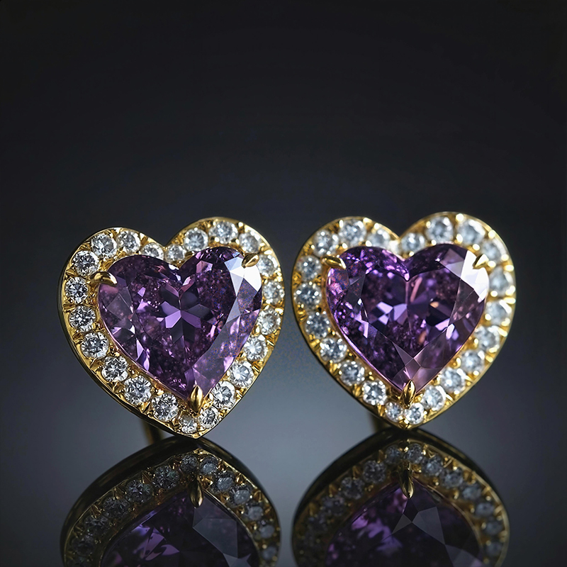 4ct Heart-shaped Halo Stud Earrings Iced Out Shine With Street Luxury - Image 13