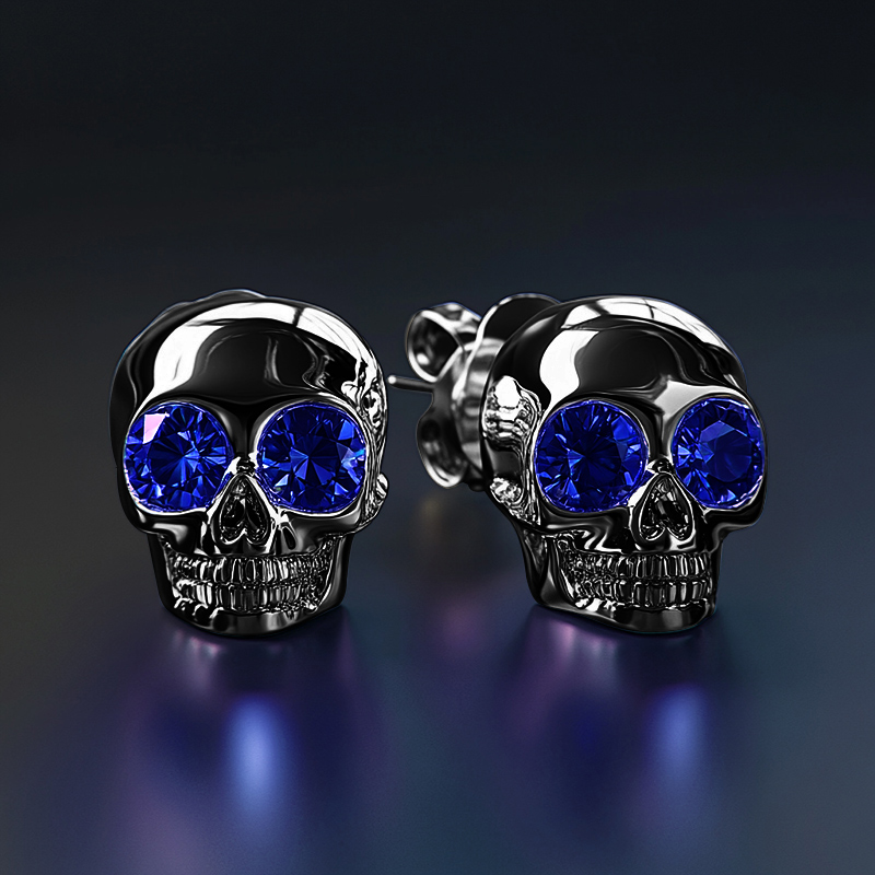 Diamond Skull Stud Earrings Iced Out Shine With Street Luxury - Image 3