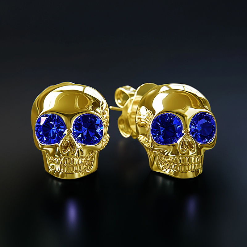 Diamond Skull Stud Earrings Iced Out Shine With Street Luxury - Image 5