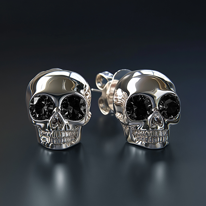 Diamond Skull Stud Earrings Iced Out Shine With Street Luxury - Image 12