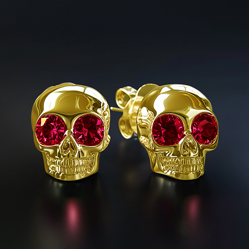 Diamond Skull Stud Earrings Iced Out Shine With Street Luxury - Image 13