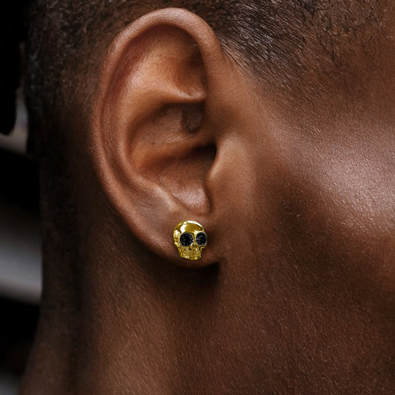 Diamond Skull Stud Earrings Iced Out Shine With Street Luxury - Image 17