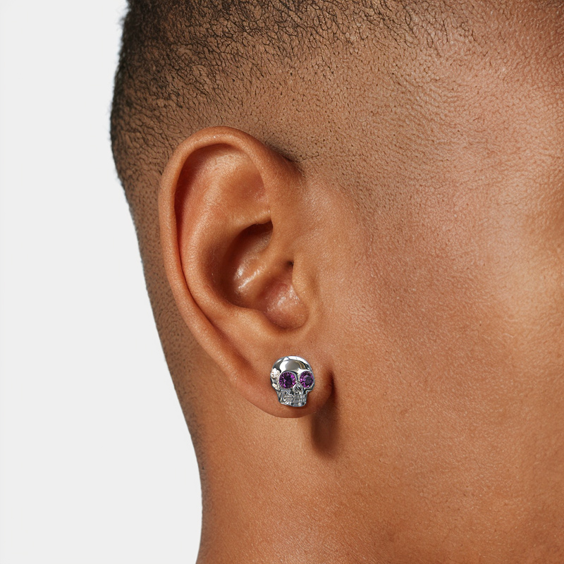 Diamond Skull Stud Earrings Iced Out Shine With Street Luxury - Image 18