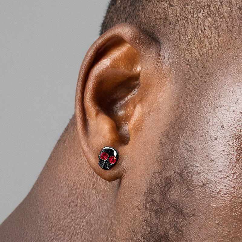 Diamond Skull Stud Earrings Iced Out Shine With Street Luxury - Image 19