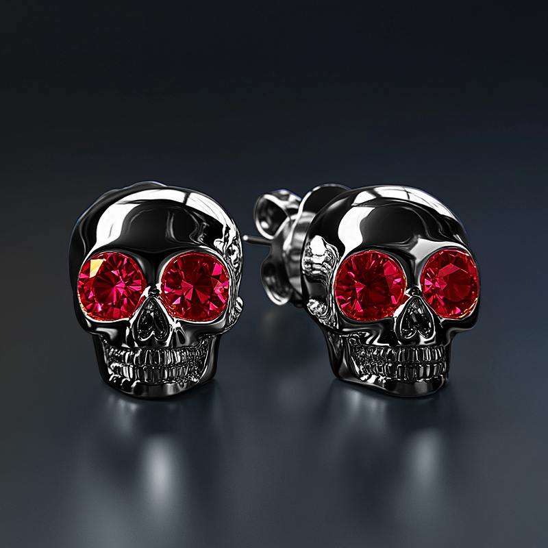 Diamond Skull Stud Earrings Iced Out Shine With Street Luxury