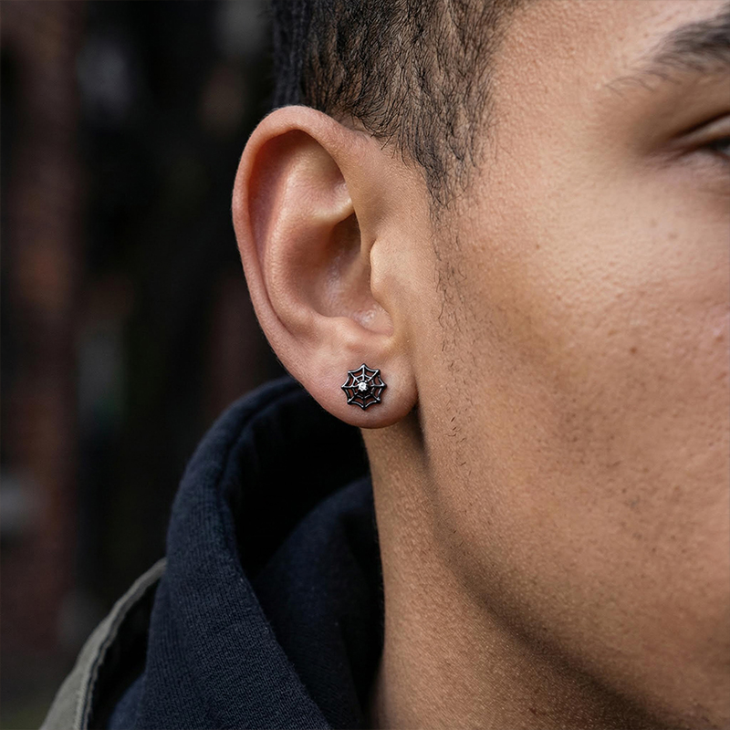 Spider Web Stud Earrings Bold Statement Style With Street Luxury - Image 7