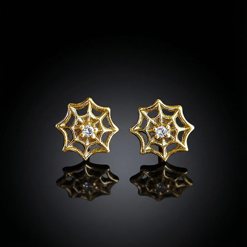 Spider Web Stud Earrings Bold Statement Style With Street Luxury