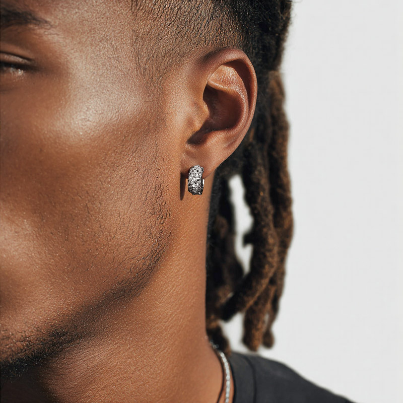 Iced Out Out Inverted Setting Earrings Moissanite With Street Luxury Shine - Image 4